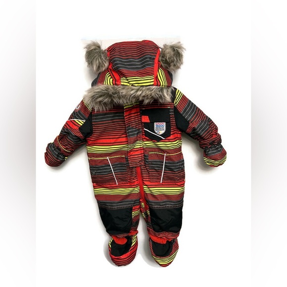 EUC 6 Months Snowsuit Gagou Tagou with Attached Mitts and Booties - Picture 2 of 10